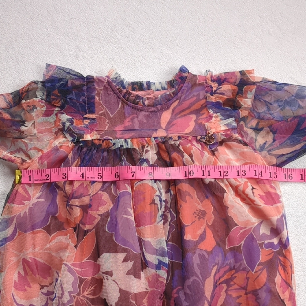 Angel & Rocket Girls Eleanor/Cara Floral Mesh Dress Size 6 (UK) - Picture 7 of 12